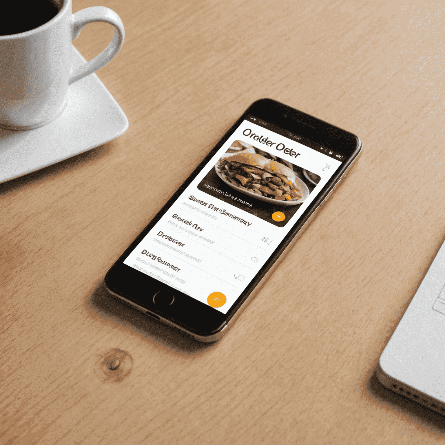 Smartphone screen displaying an order summary with a prominent 'Place Order' button